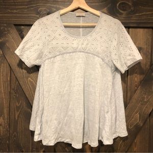 Wrap London blue lace linen cotton blend short sleeve size 8